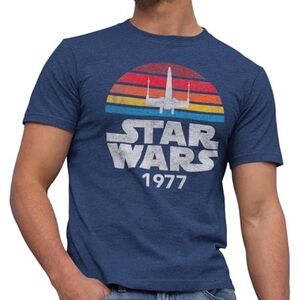 Star Wars 1977 Navy Tee with Retro Design